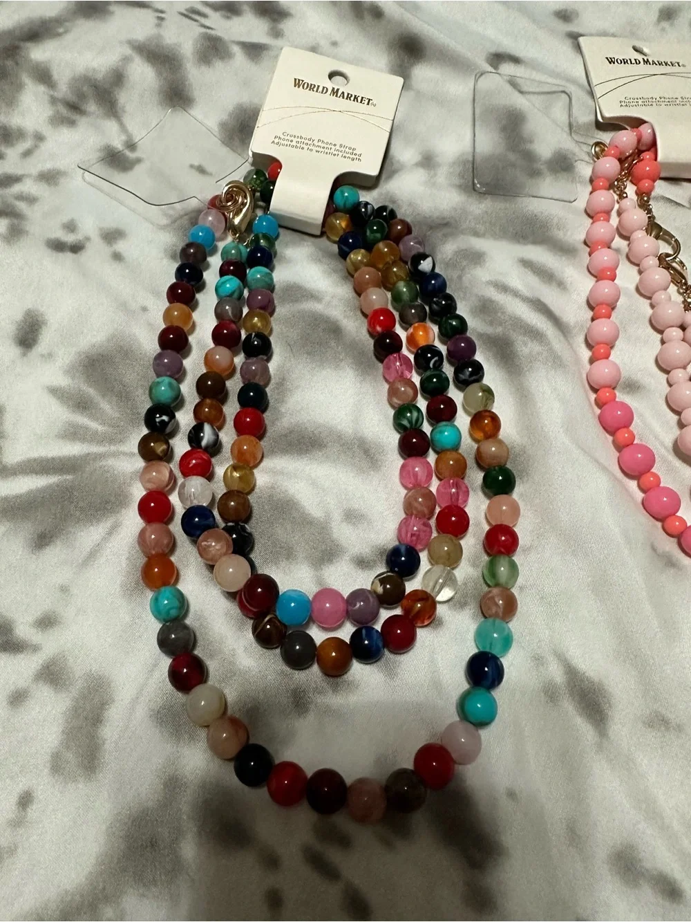 2 World Market Beaded Phone Straps